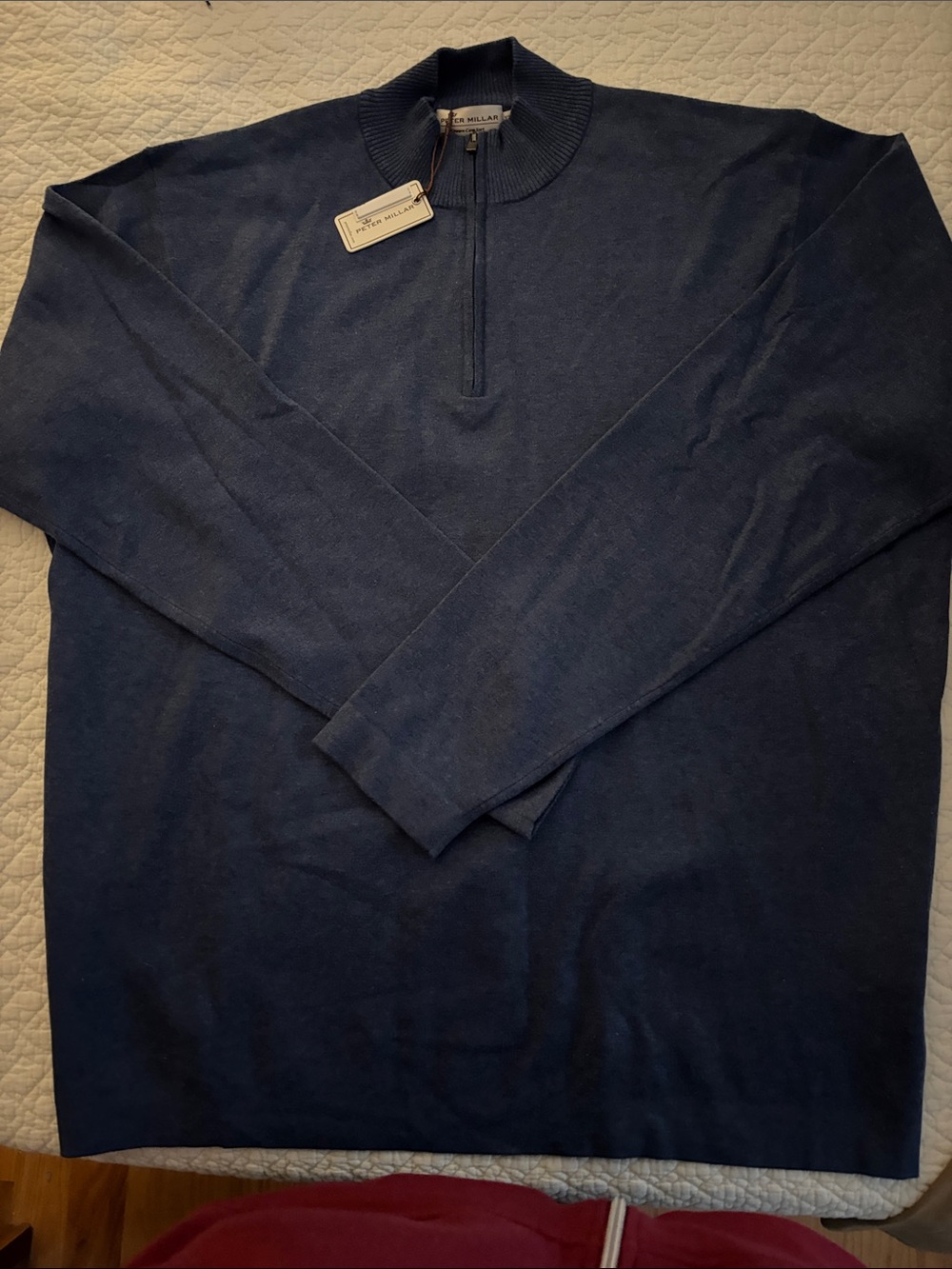 Peter Millar Navy Half-Zip Knit Pullover